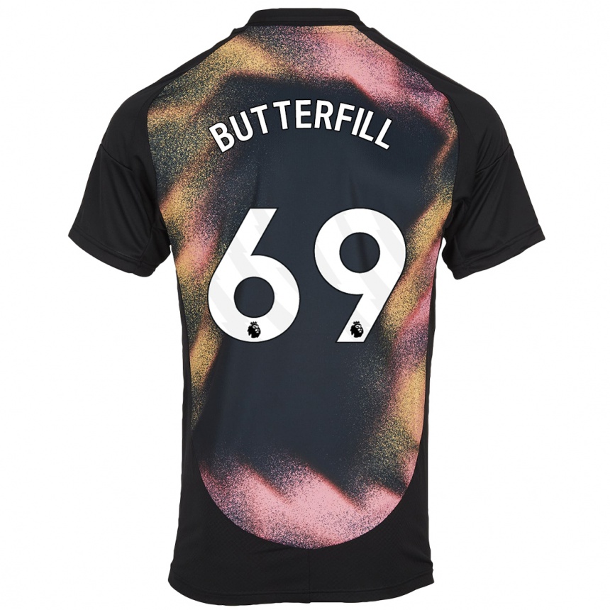 Hombre Fútbol Camiseta Jack Butterfill #69 Negro Blanco 2ª Equipación 2024/25 Argentina