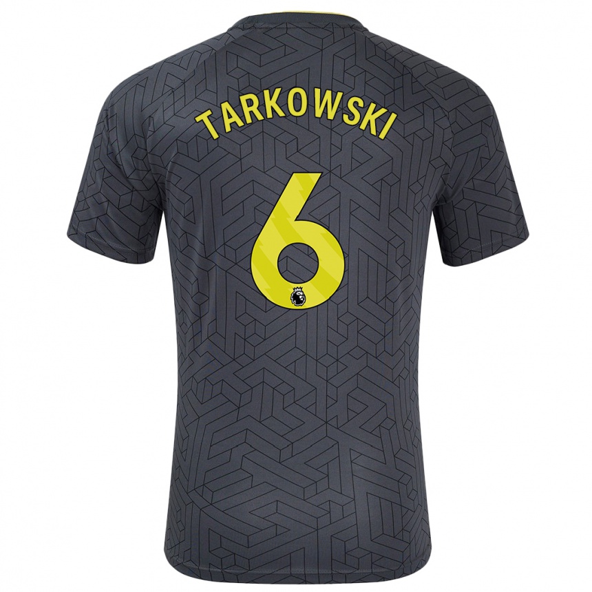 Hombre Fútbol Camiseta James Tarkowski #6 Negro Amarillo 2ª Equipación 2024/25 Argentina