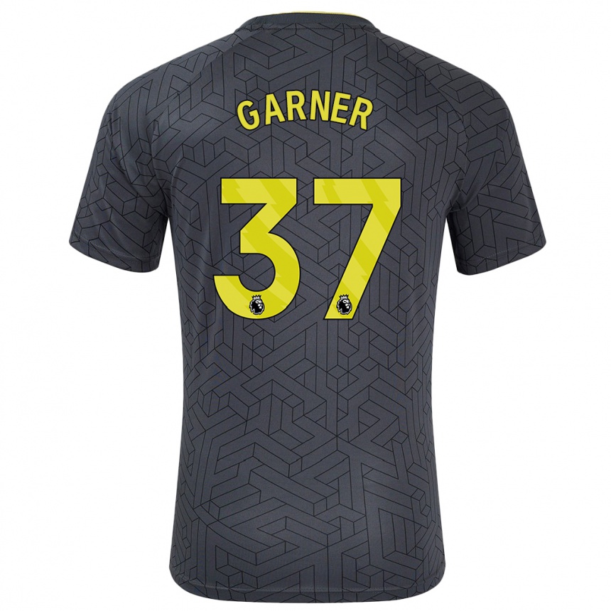 Hombre Fútbol Camiseta James Garner #37 Negro Amarillo 2ª Equipación 2024/25 Argentina