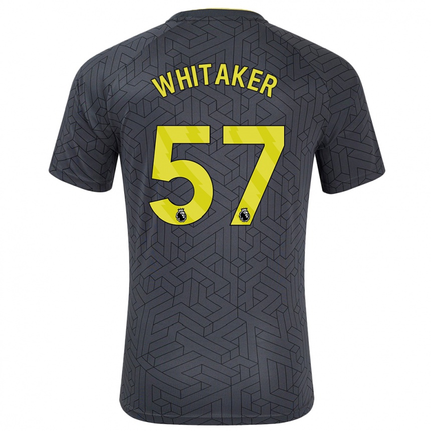 Hombre Fútbol Camiseta Charlie Whitaker #57 Negro Amarillo 2ª Equipación 2024/25 Argentina