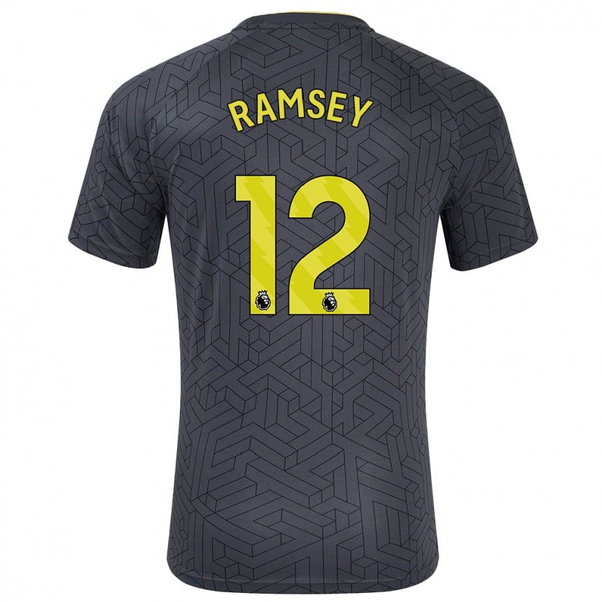 Hombre Fútbol Camiseta Emily Ramsey #12 Negro Amarillo 2ª Equipación 2024/25 Argentina