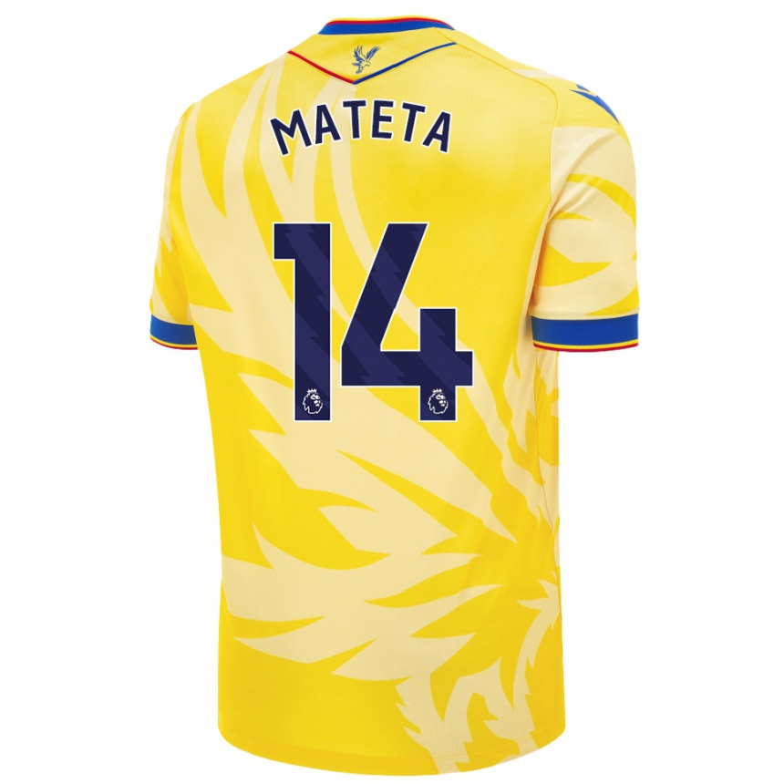 Hombre Fútbol Camiseta Jean-Philippe Mateta #14 Amarillo 2ª Equipación 2024/25 Argentina