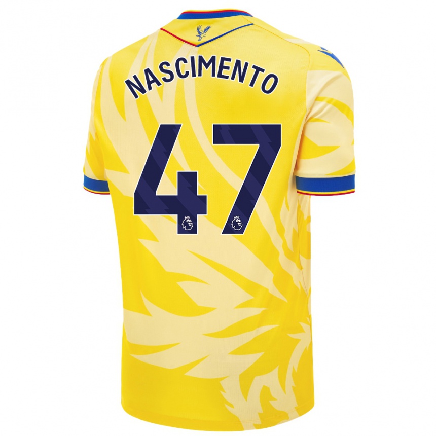 Hombre Fútbol Camiseta Adler Nascimento #47 Amarillo 2ª Equipación 2024/25 Argentina