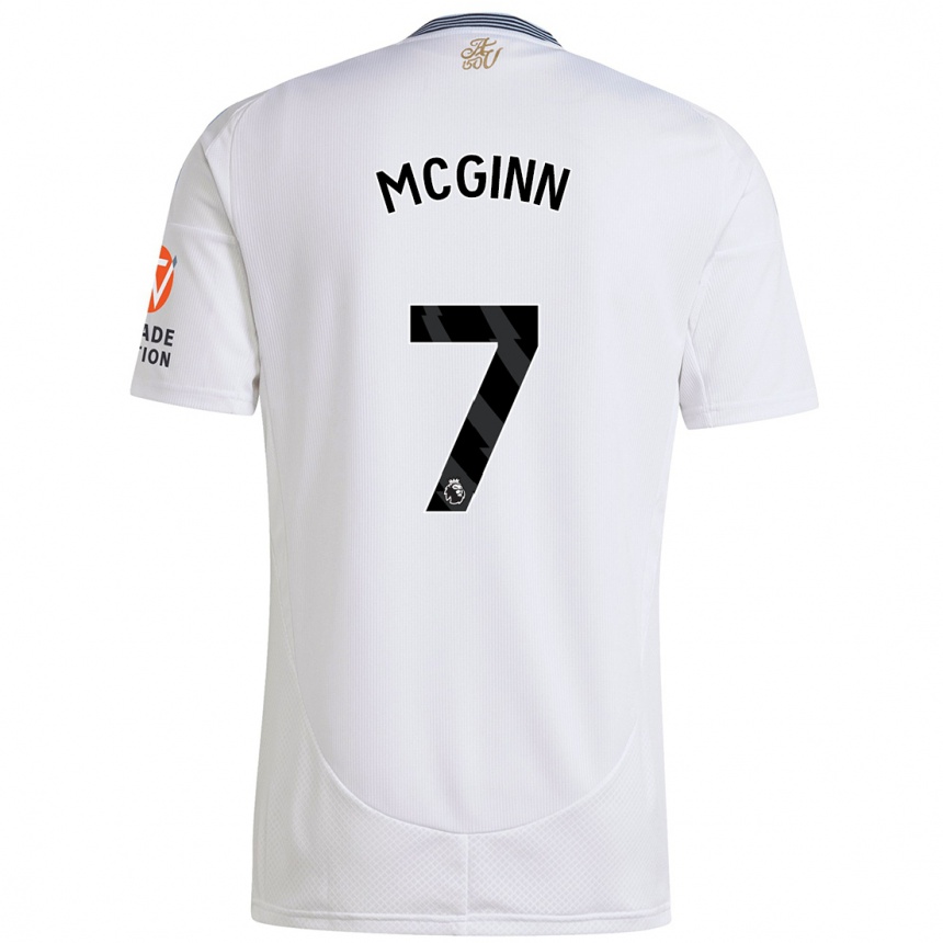 Hombre Fútbol Camiseta John Mcginn #7 Blanco 2ª Equipación 2024/25 Argentina