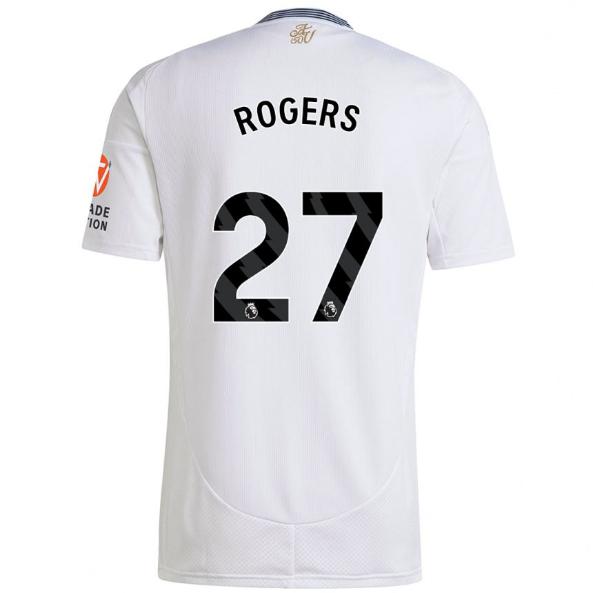 Hombre Fútbol Camiseta Morgan Rogers #27 Blanco 2ª Equipación 2024/25 Argentina