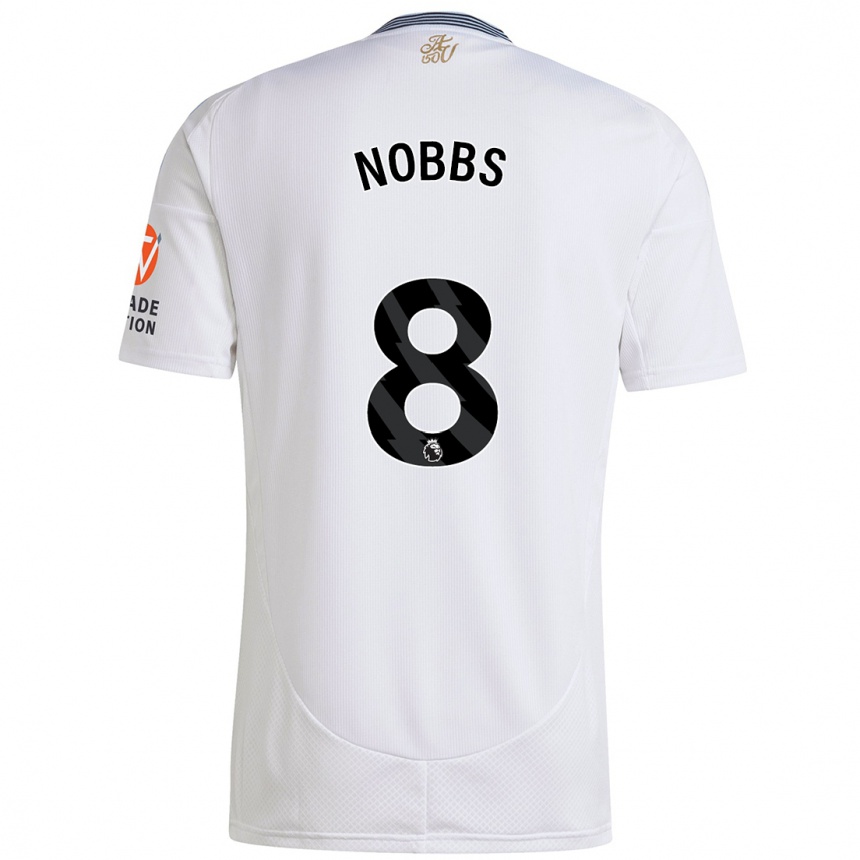 Hombre Fútbol Camiseta Jordan Nobbs #8 Blanco 2ª Equipación 2024/25 Argentina