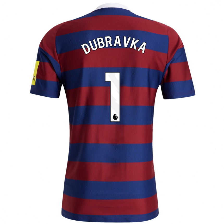 Hombre Fútbol Camiseta Martin Dúbravka #1 Burdeos Azul Marino 2ª Equipación 2024/25 Argentina