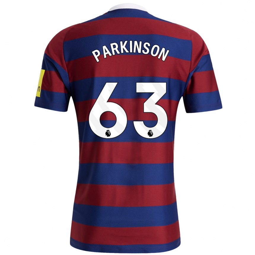 Hombre Fútbol Camiseta Ben Parkinson #63 Burdeos Azul Marino 2ª Equipación 2024/25 Argentina