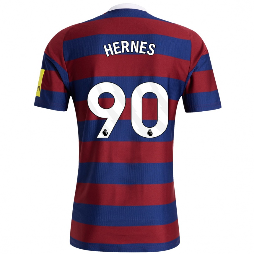 Hombre Fútbol Camiseta Travis Hernes #90 Burdeos Azul Marino 2ª Equipación 2024/25 Argentina