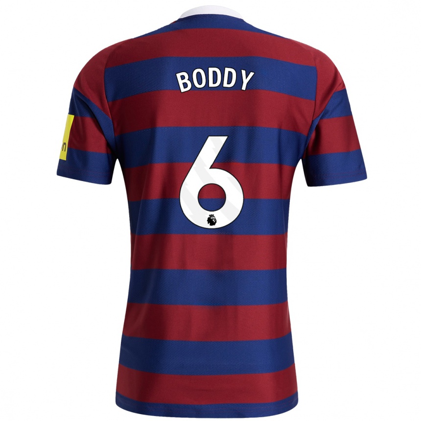 Hombre Fútbol Camiseta Elysia Boddy #6 Burdeos Azul Marino 2ª Equipación 2024/25 Argentina