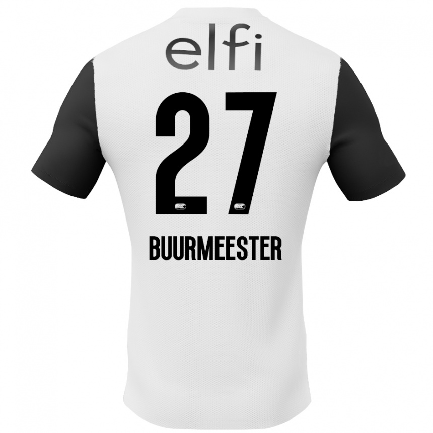 Hombre Fútbol Camiseta Zico Buurmeester #27 Blanco Negro 2ª Equipación 2024/25 Argentina