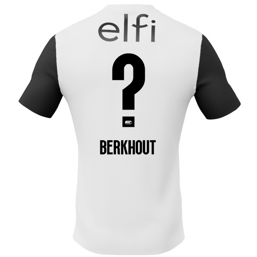 Hombre Fútbol Camiseta Jorn Berkhout #0 Blanco Negro 2ª Equipación 2024/25 Argentina