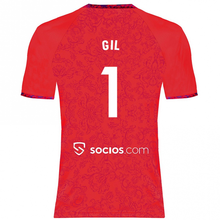 Hombre Fútbol Camiseta David Gil #1 Rojo 2ª Equipación 2024/25 Argentina