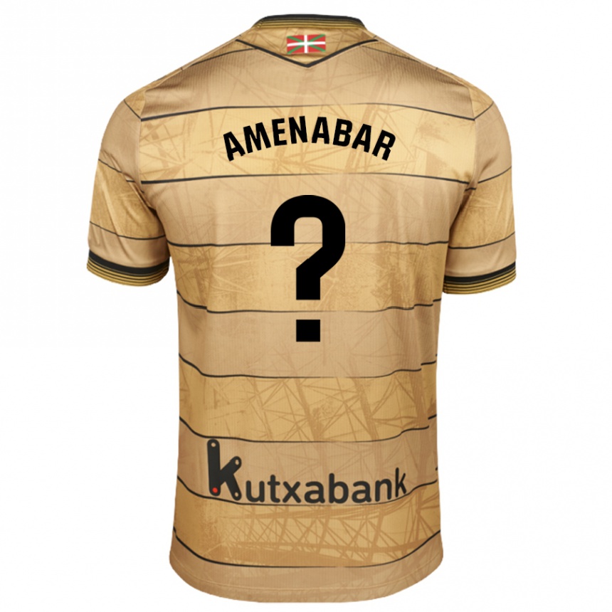 Hombre Fútbol Camiseta Aritz Amenabar #0 Marrón 2ª Equipación 2024/25 Argentina