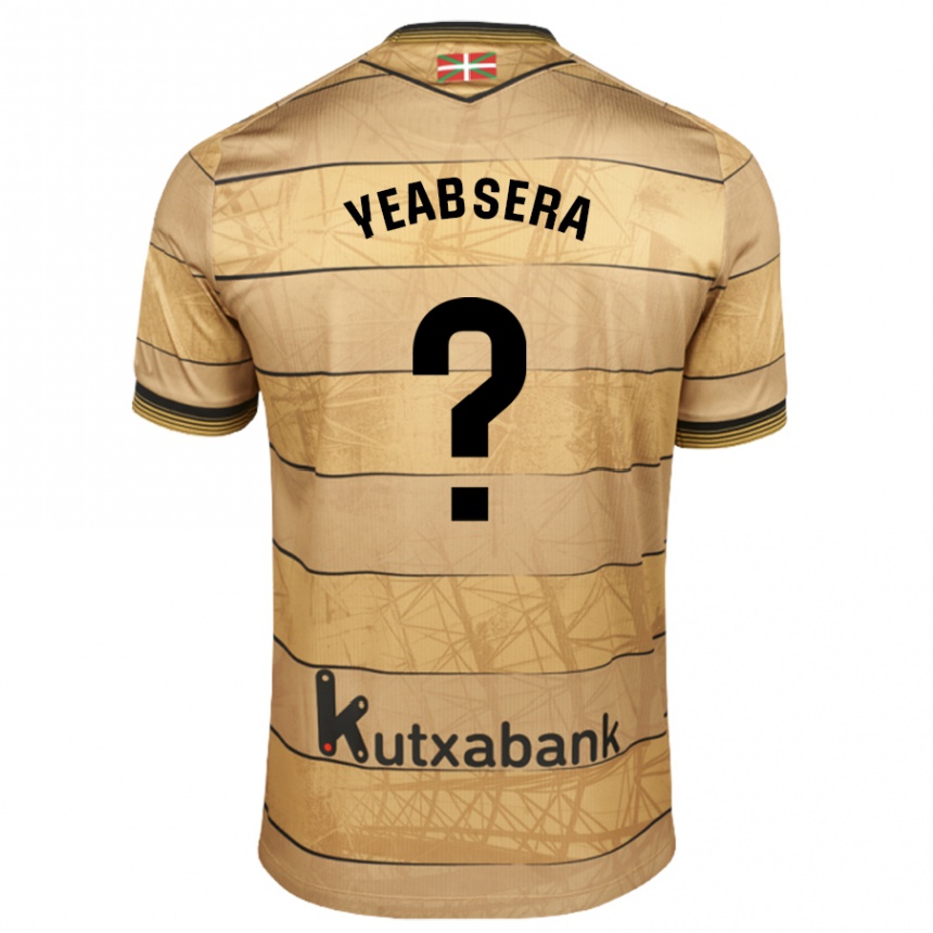 Hombre Fútbol Camiseta Jon Yeabsera #0 Marrón 2ª Equipación 2024/25 Argentina