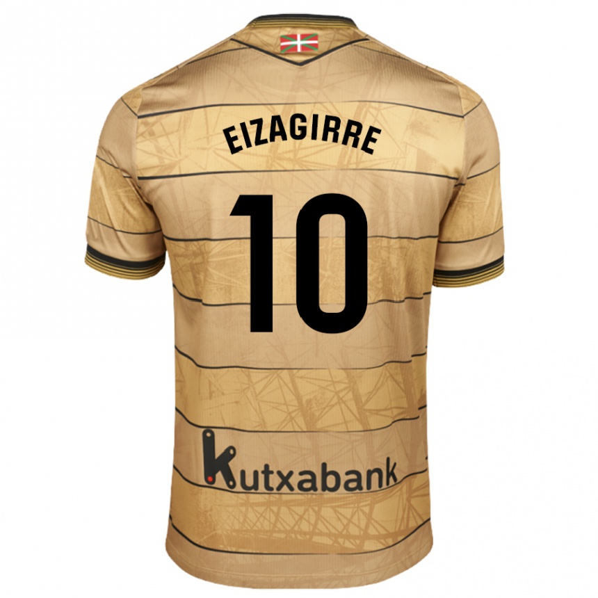 Hombre Fútbol Camiseta Nerea Eizagirre Lasa #10 Marrón 2ª Equipación 2024/25 Argentina