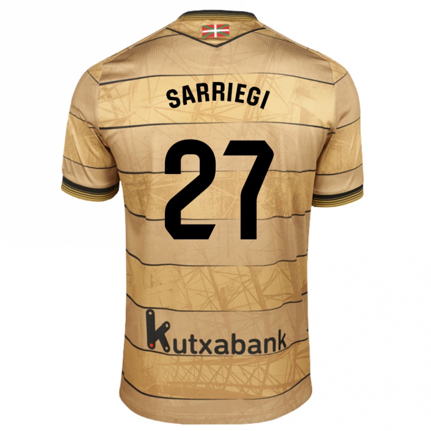 Hombre Fútbol Camiseta Nora Sarriegi #27 Marrón 2ª Equipación 2024/25 Argentina