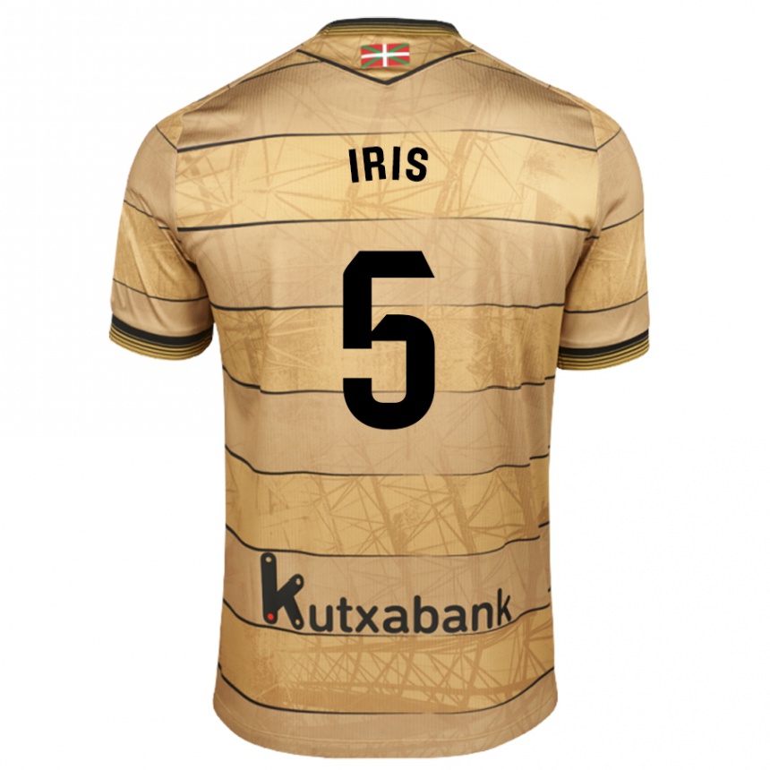 Hombre Fútbol Camiseta Iris Arnaiz Gil #5 Marrón 2ª Equipación 2024/25 Argentina