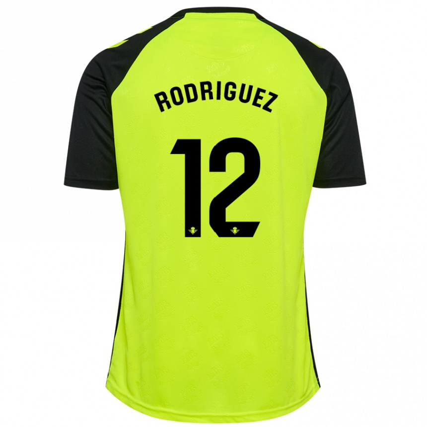 Hombre Fútbol Camiseta Ricardo Rodríguez #12 Amarillo Fluorescente Negro 2ª Equipación 2024/25 Argentina