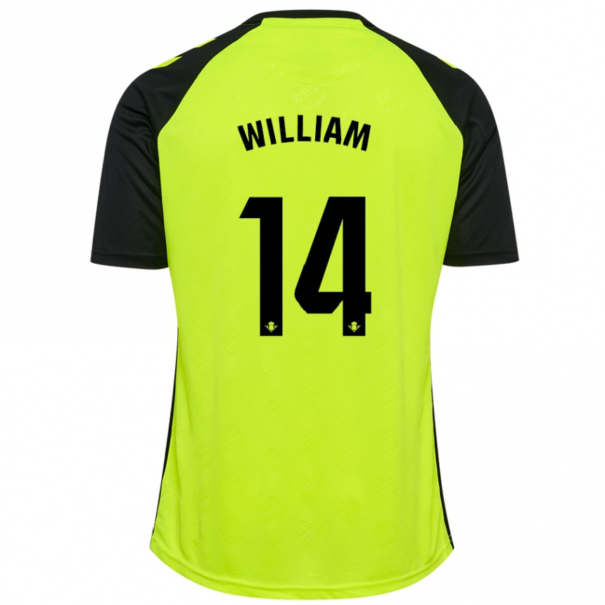 Hombre Fútbol Camiseta William Carvalho #14 Amarillo Fluorescente Negro 2ª Equipación 2024/25 Argentina