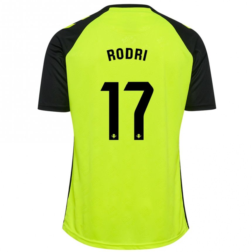 Hombre Fútbol Camiseta Rodri Sánchez #17 Amarillo Fluorescente Negro 2ª Equipación 2024/25 Argentina