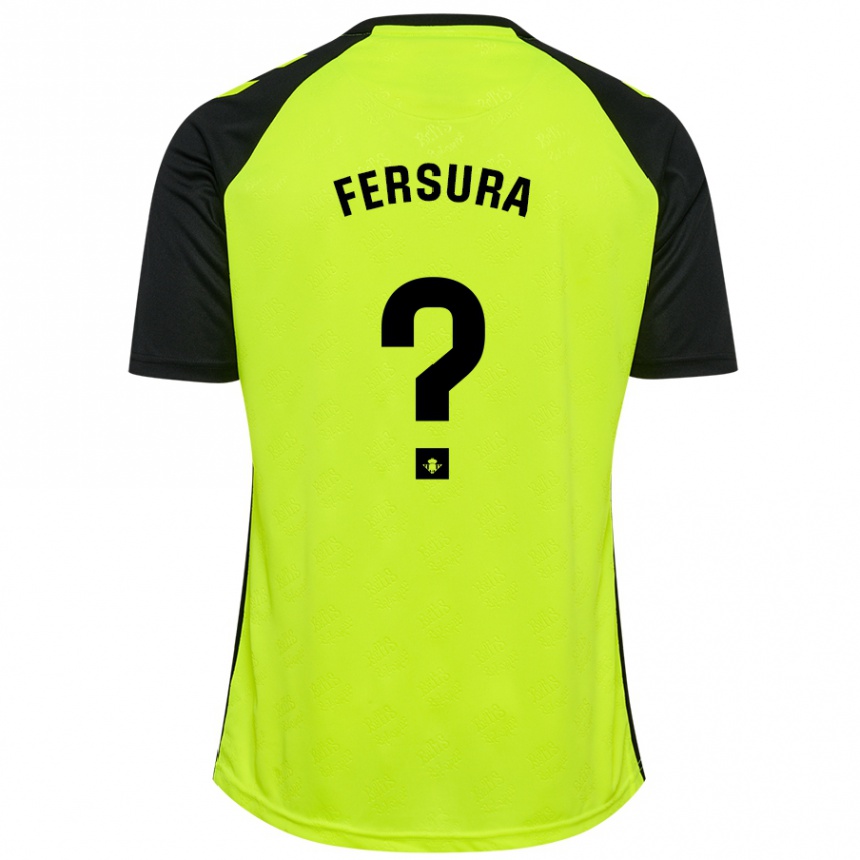 Hombre Fútbol Camiseta João Fersura #0 Amarillo Fluorescente Negro 2ª Equipación 2024/25 Argentina