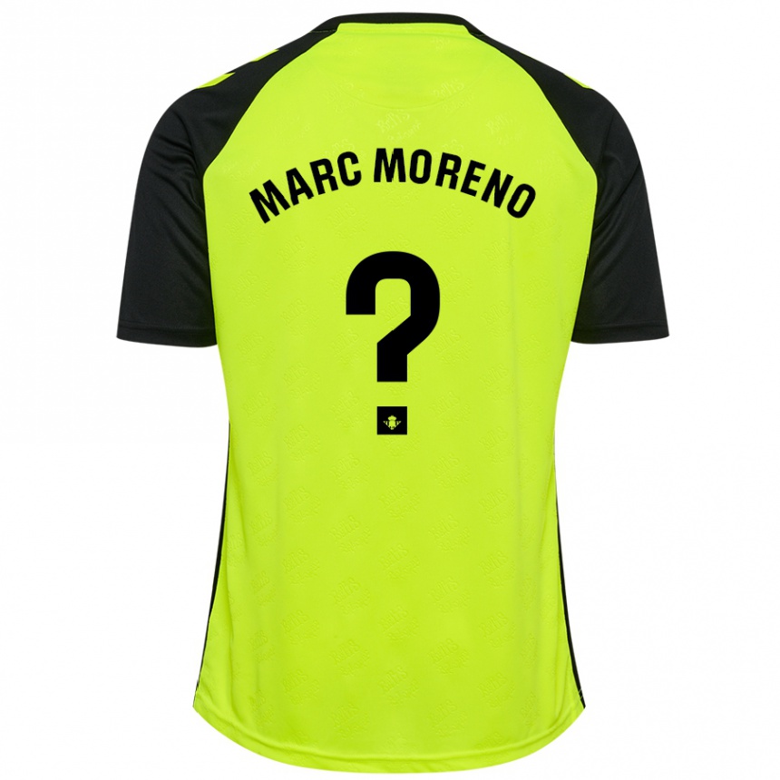 Hombre Fútbol Camiseta Marc Moreno #0 Amarillo Fluorescente Negro 2ª Equipación 2024/25 Argentina