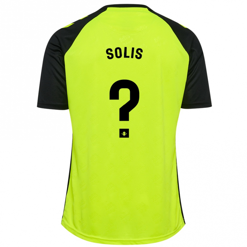 Hombre Fútbol Camiseta Marcos Solís #0 Amarillo Fluorescente Negro 2ª Equipación 2024/25 Argentina