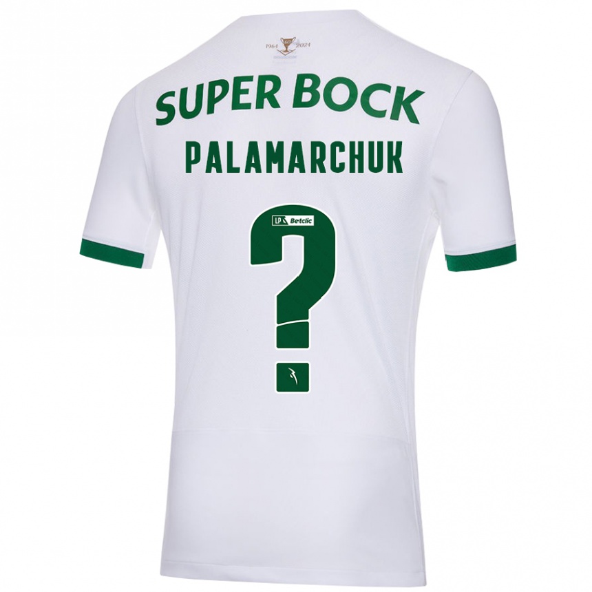 Hombre Fútbol Camiseta Cristiano Vitaly Palamarchuk #0 Blanco Verde 2ª Equipación 2024/25 Argentina