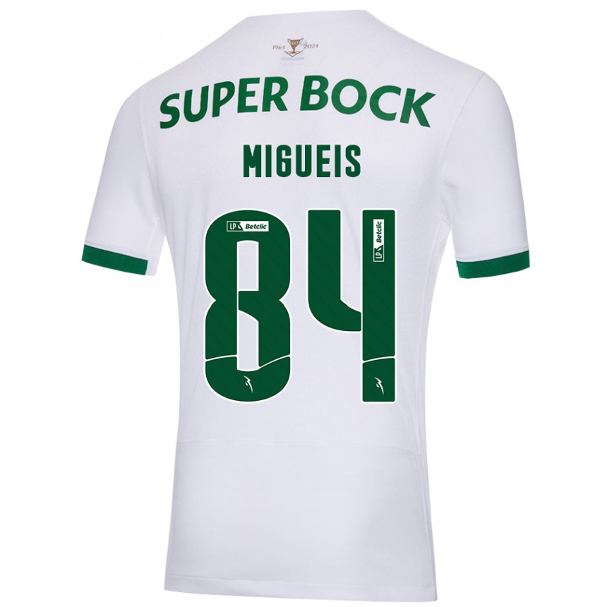 Hombre Fútbol Camiseta Pedro Miguéis #84 Blanco Verde 2ª Equipación 2024/25 Argentina