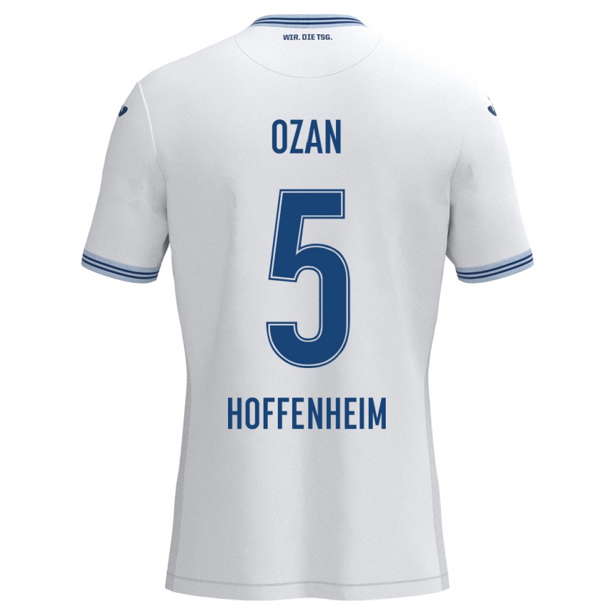 Hombre Fútbol Camiseta Ozan Kabak #5 Blanco Azul 2ª Equipación 2024/25 Argentina