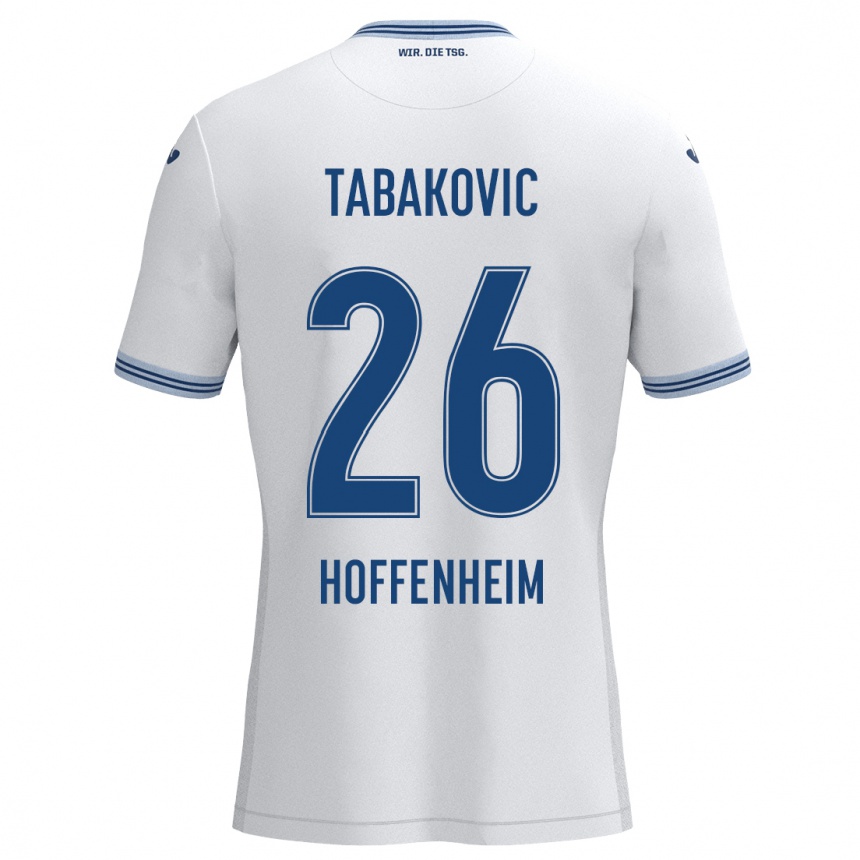 Hombre Fútbol Camiseta Haris Tabakovic #26 Blanco Azul 2ª Equipación 2024/25 Argentina