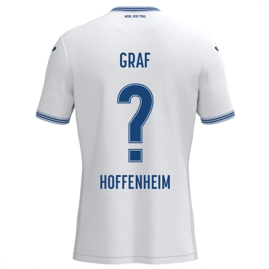 Hombre Fútbol Camiseta Julian Graf #0 Blanco Azul 2ª Equipación 2024/25 Argentina