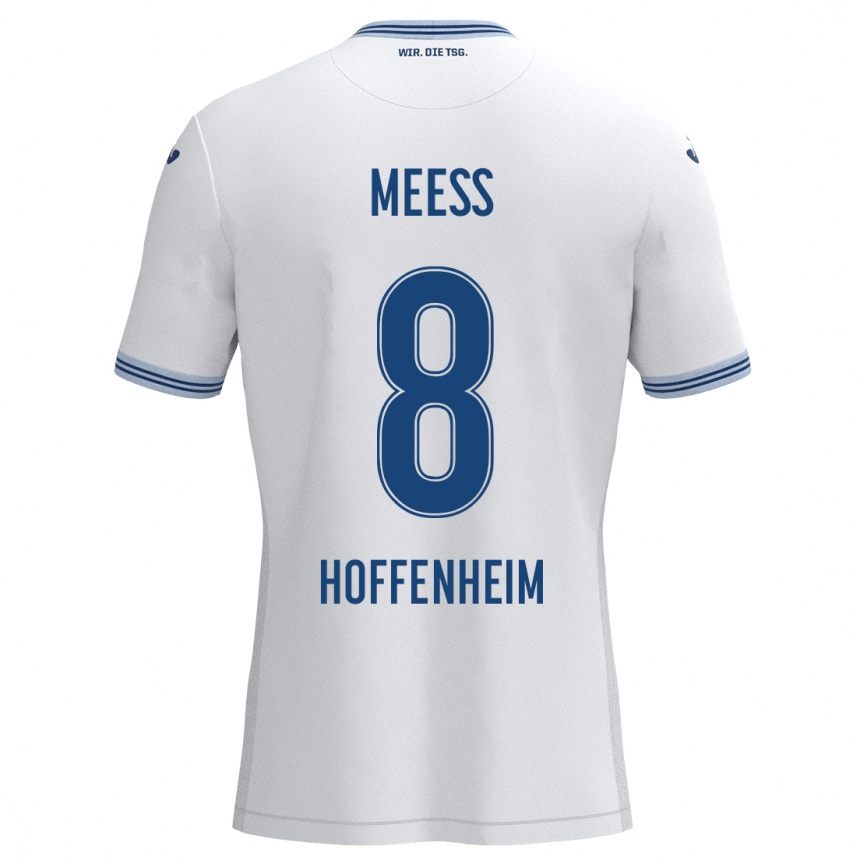 Hombre Fútbol Camiseta Jakob Meeß #8 Blanco Azul 2ª Equipación 2024/25 Argentina