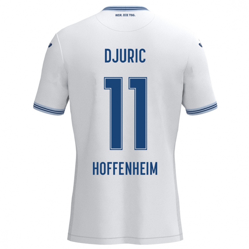 Hombre Fútbol Camiseta Luka Djuric #11 Blanco Azul 2ª Equipación 2024/25 Argentina