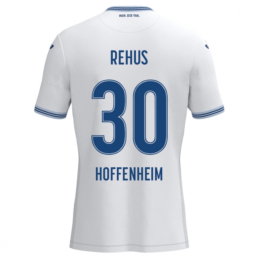 Hombre Fútbol Camiseta Milan Rehus #30 Blanco Azul 2ª Equipación 2024/25 Argentina