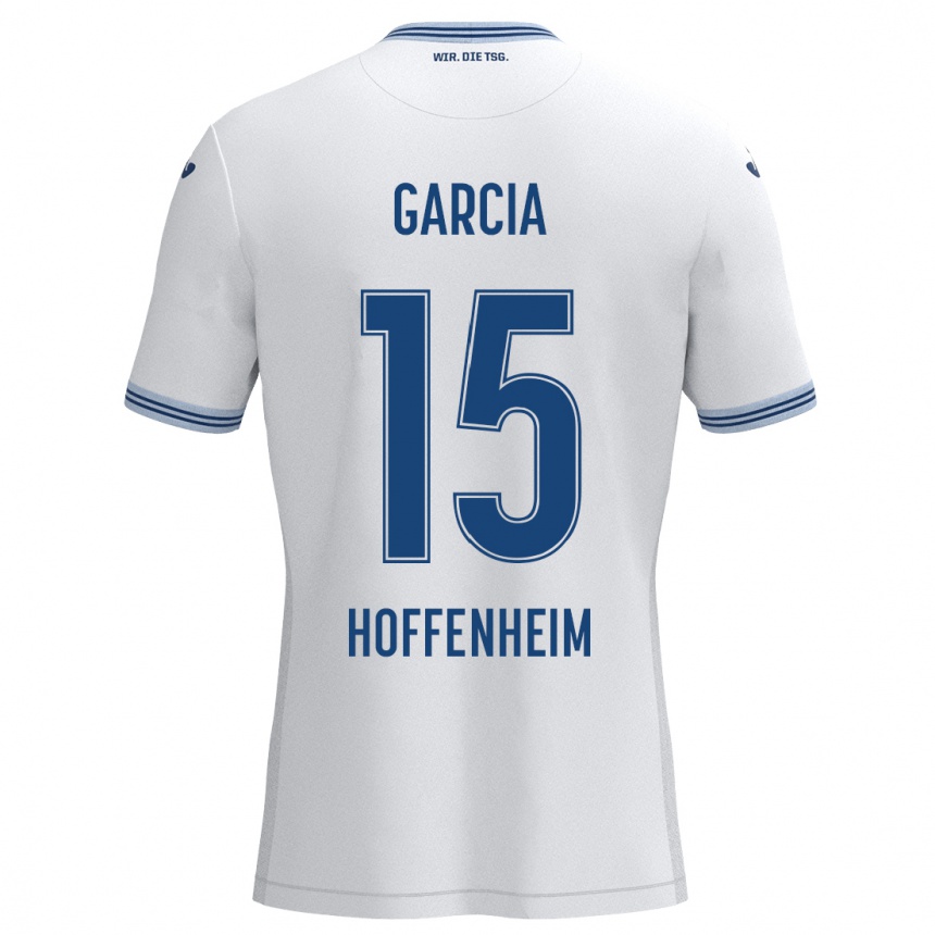 Hombre Fútbol Camiseta Marta Cazalla Garcia #15 Blanco Azul 2ª Equipación 2024/25 Argentina