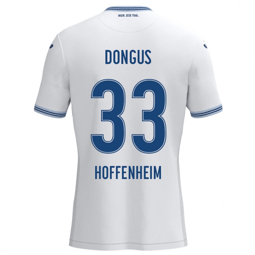 Hombre Fútbol Camiseta Fabienne Dongus #33 Blanco Azul 2ª Equipación 2024/25 Argentina