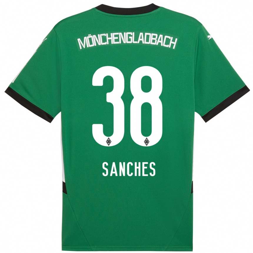 Hombre Fútbol Camiseta Yvandro Borges Sanches #38 Verde Blanco 2ª Equipación 2024/25 Argentina