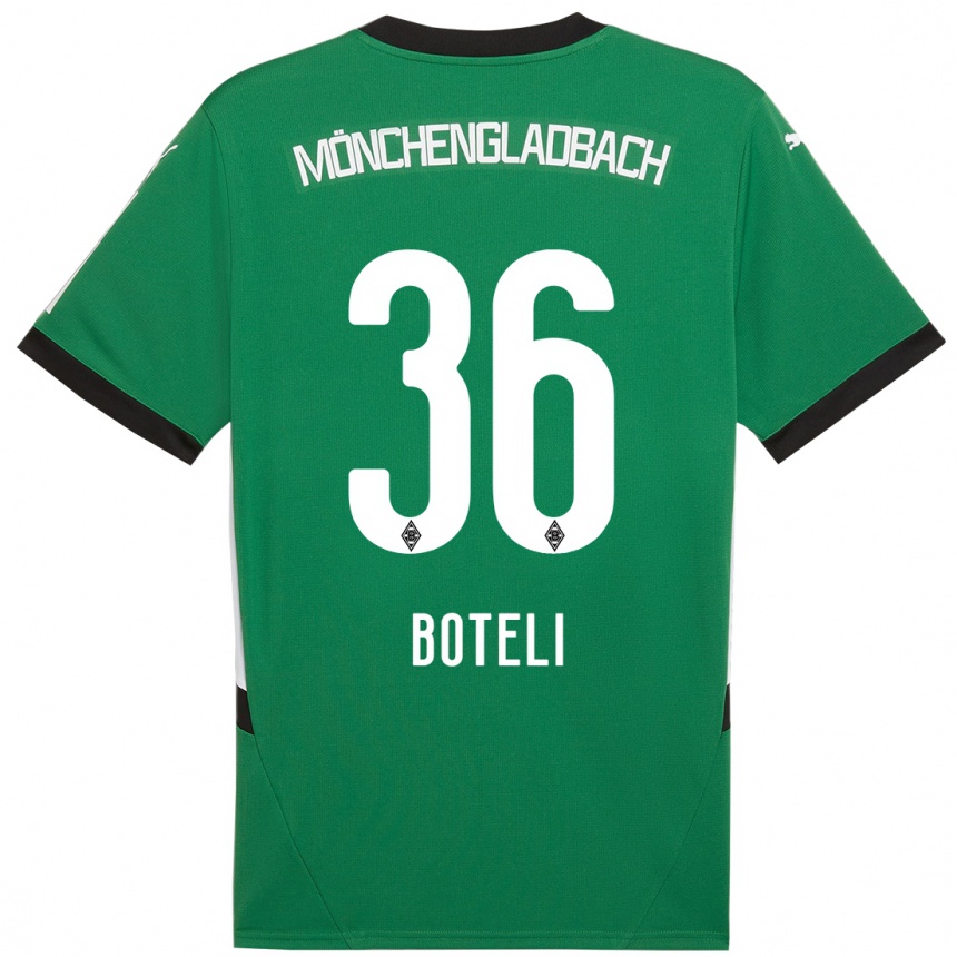 Hombre Fútbol Camiseta Winsley Boteli #36 Verde Blanco 2ª Equipación 2024/25 Argentina