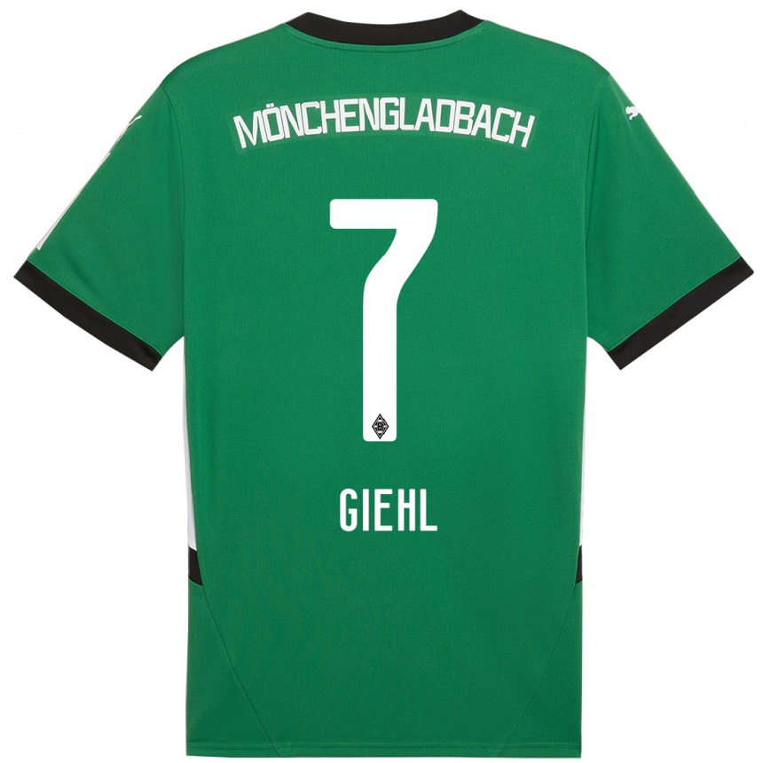 Hombre Fútbol Camiseta Madita Giehl #7 Verde Blanco 2ª Equipación 2024/25 Argentina