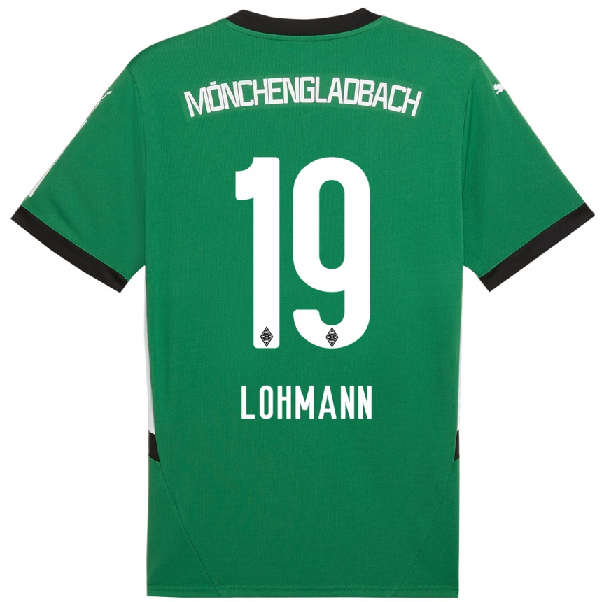 Hombre Fútbol Camiseta Mona Lohmann #19 Verde Blanco 2ª Equipación 2024/25 Argentina