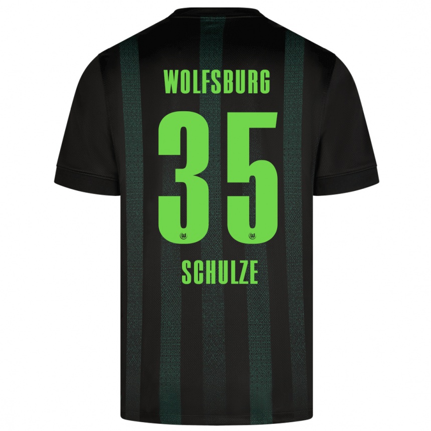 Hombre Fútbol Camiseta Philipp Schulze #35 Verde Oscuro 2ª Equipación 2024/25 Argentina