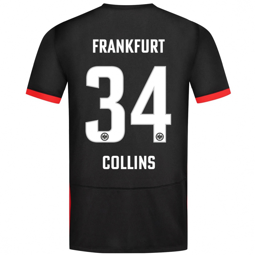 Hombre Fútbol Camiseta Nnamdi Collins #34 Negro 2ª Equipación 2024/25 Argentina