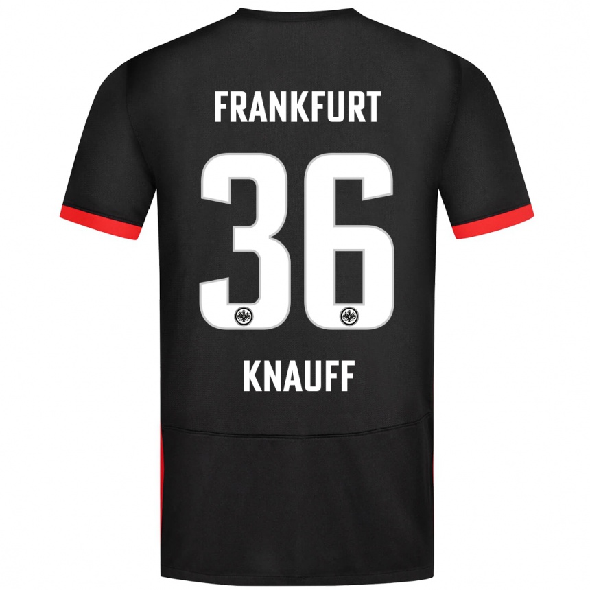 Hombre Fútbol Camiseta Ansgar Knauff #36 Negro 2ª Equipación 2024/25 Argentina