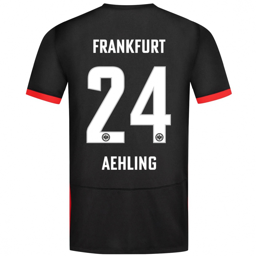 Hombre Fútbol Camiseta Anna Aehling #24 Negro 2ª Equipación 2024/25 Argentina