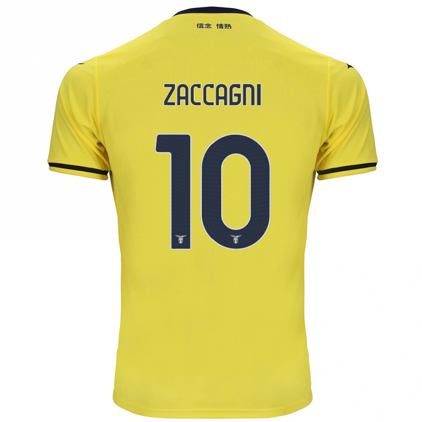 Hombre Fútbol Camiseta Mattia Zaccagni #10 Amarillo 2ª Equipación 2024/25 Argentina