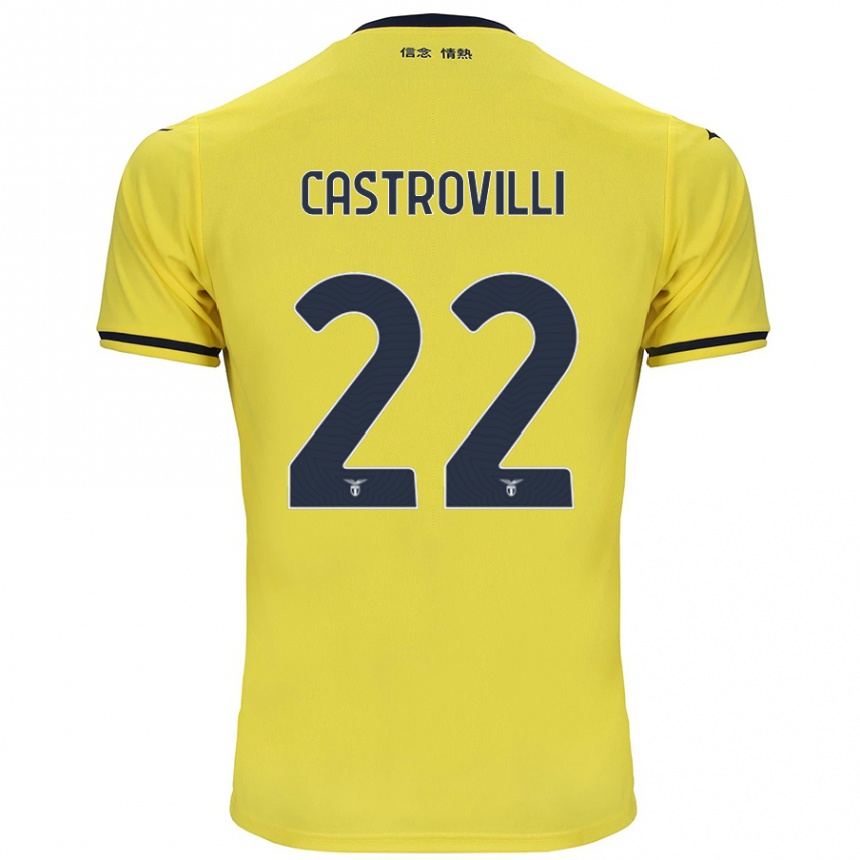 Hombre Fútbol Camiseta Gaetano Castrovilli #22 Amarillo 2ª Equipación 2024/25 Argentina