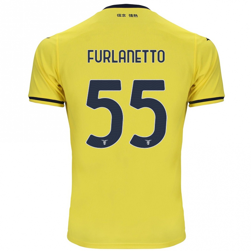 Hombre Fútbol Camiseta Alessio Furlanetto #55 Amarillo 2ª Equipación 2024/25 Argentina