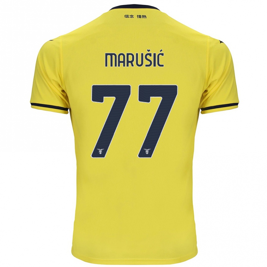 Hombre Fútbol Camiseta Adam Marusic #77 Amarillo 2ª Equipación 2024/25 Argentina